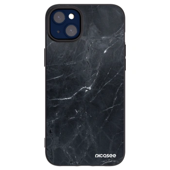 Picasee crna silikonska maskica za Apple iPhone 14 Plus - Black marble