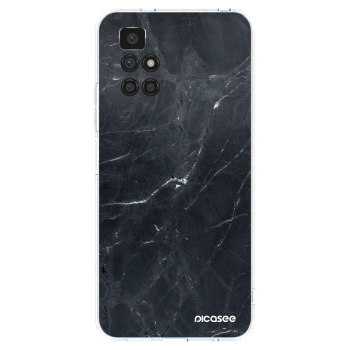 Picasee silikonska prozirna maskica za Xiaomi Redmi 10 (2022) - Black marble