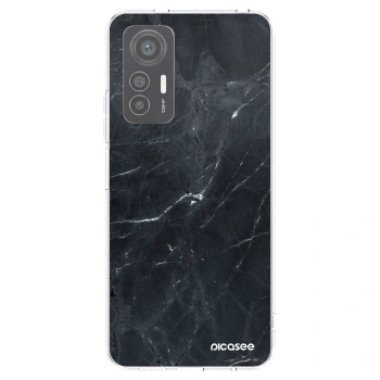 Picasee silikonska prozirna maskica za Xiaomi 12 Lite - Black marble