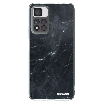 Picasee silikonska prozirna maskica za Xiaomi Redmi Note 11 Pro+ 5G - Black marble