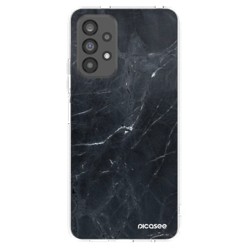 Picasee silikonska prozirna maskica za Samsung Galaxy A73 5G - Black marble
