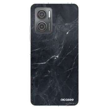 Picasee silikonska prozirna maskica za Xiaomi Redmi 10 5G - Black marble