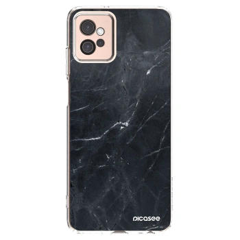 Picasee silikonska prozirna maskica za Motorola Moto G32 - Black marble