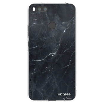 Picasee silikonska prozirna maskica za Xiaomi Redmi A1 - Black marble