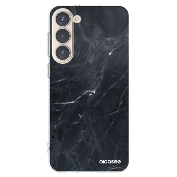 Picasee silikonska prozirna maskica za Samsung Galaxy S23+ 5G - Black marble
