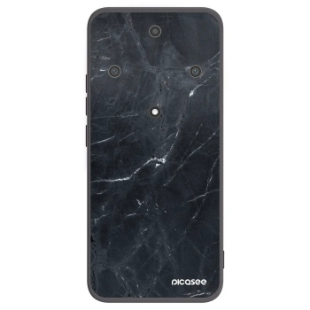 Picasee crna silikonska maskica za Honor Magic5 Lite 5G - Black marble