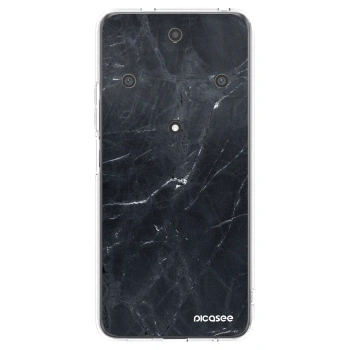 Picasee silikonska prozirna maskica za Honor Magic5 Lite 5G - Black marble