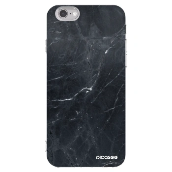 Picasee silikonska prozirna maskica za Apple iPhone 6/6S - Black marble