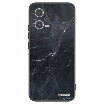 Picasee crna silikonska maskica za Xiaomi Redmi Note 12 5G - Black marble