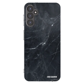 Picasee silikonska prozirna maskica za Samsung Galaxy A14 4G A145R - Black marble