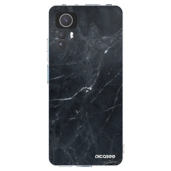 Picasee silikonska prozirna maskica za Xiaomi Redmi Note 12S - Black marble
