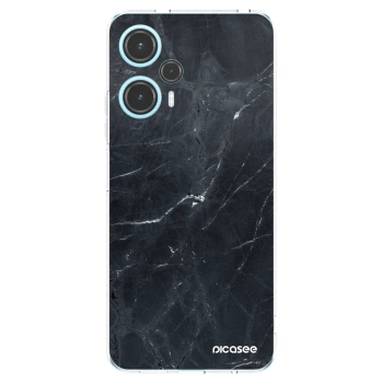 Picasee silikonska prozirna maskica za Xiaomi Poco F5 - Black marble
