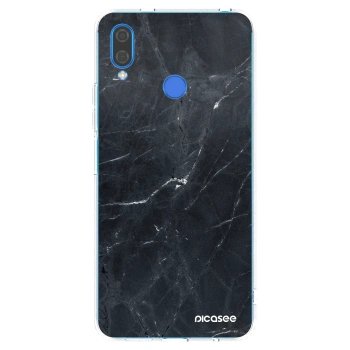 Picasee silikonska prozirna maskica za Huawei Nova 3i - Black marble