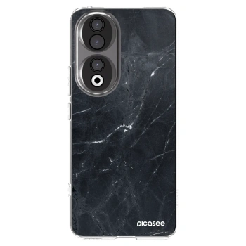 Picasee silikonska prozirna maskica za Honor 90 5G - Black marble