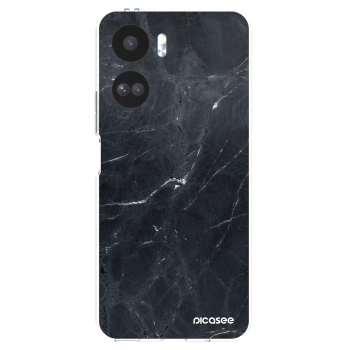 Picasee silikonska prozirna maskica za Honor 90 Lite 5G - Black marble
