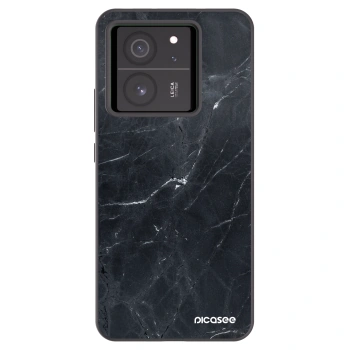 Picasee crna silikonska maskica za Xiaomi 13T - Black marble