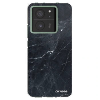 Picasee silikonska prozirna maskica za Xiaomi 13T - Black marble