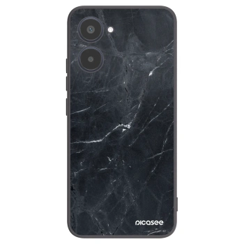 Picasee crna silikonska maskica za Realme 10 4G - Black marble