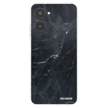 Picasee silikonska prozirna maskica za Realme 10 4G - Black marble