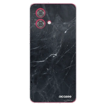 Picasee silikonska prozirna maskica za Motorola Moto G84 5G - Black marble