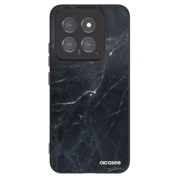 Picasee crna silikonska maskica za Xiaomi 14 - Black marble