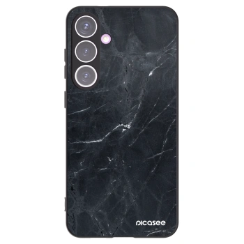 Picasee crna silikonska maskica za Samsung Galaxy S24+ S926B 5G - Black marble
