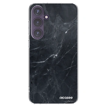 Picasee silikonska prozirna maskica za Samsung Galaxy S24+ S926B 5G - Black marble