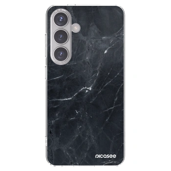 Picasee silikonska prozirna maskica za Samsung Galaxy S24 S921B 5G - Black marble