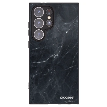 Picasee crna silikonska maskica za Samsung Galaxy S24 Ultra S928B 5G - Black marble