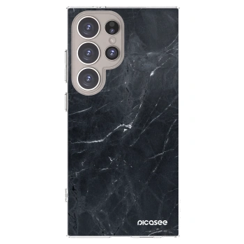Picasee silikonska prozirna maskica za Samsung Galaxy S24 Ultra S928B 5G - Black marble