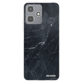 Picasee silikonska prozirna maskica za Xiaomi Redmi 12 5G - Black marble
