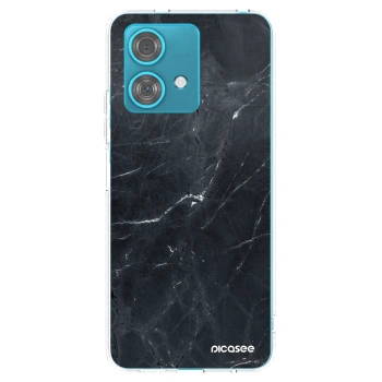 Picasee silikonska prozirna maskica za Motorola Edge 40 Neo - Black marble