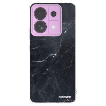 Picasee silikonska prozirna maskica za Xiaomi Redmi Note 13 Pro 5G - Black marble