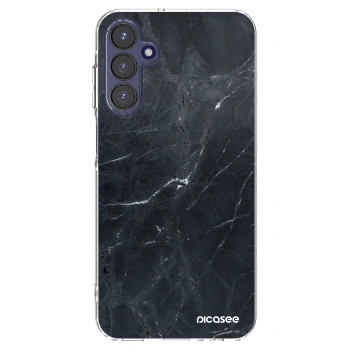 Picasee silikonska prozirna maskica za Samsung Galaxy A15 A155F 4G - Black marble