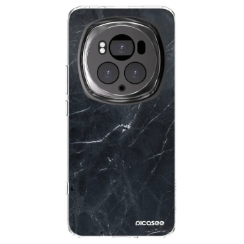 Picasee silikonska prozirna maskica za Honor Magic6 Pro - Black marble