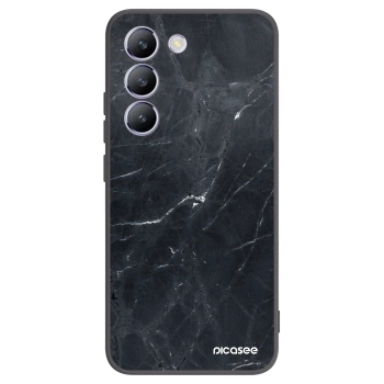 Picasee crna silikonska maskica za Vivo V40 SE 5G - Black marble