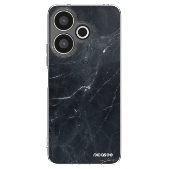 Picasee silikonska prozirna maskica za Xiaomi Redmi 13 4G - Black marble