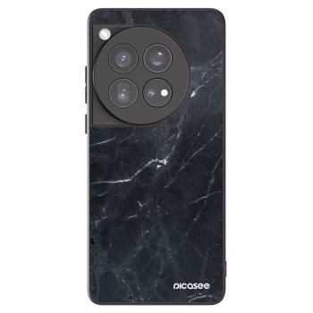 Picasee crna silikonska maskica za OnePlus 12 5G - Black marble