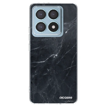 Picasee silikonska prozirna maskica za Xiaomi 14T Pro - Black marble