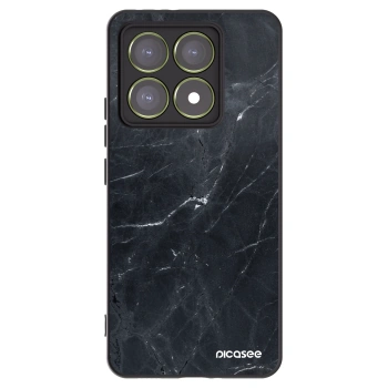 Picasee crna silikonska maskica za Xiaomi 14T - Black marble