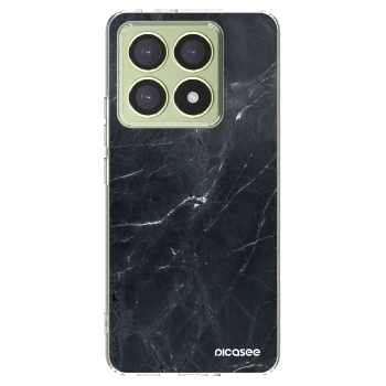 Picasee silikonska prozirna maskica za Xiaomi 14T - Black marble