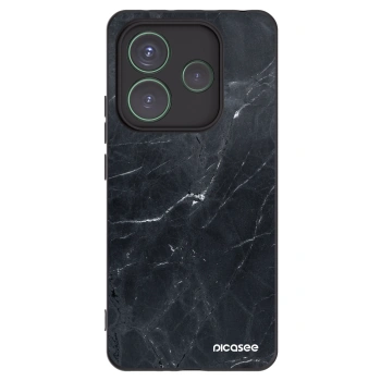 Picasee crna silikonska maskica za Xiaomi Redmi Note 14 5G - Black marble