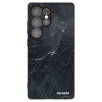 Picasee crna silikonska maskica za Samsung Galaxy S25 Ultra 5G - Black marble