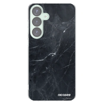 Picasee silikonska prozirna maskica za Samsung Galaxy S25+ 5G - Black marble