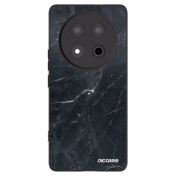 Picasee crna silikonska maskica za Honor Magic7 Lite 5G - Black marble