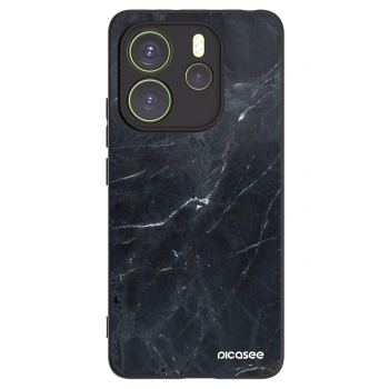 Picasee crna silikonska maskica za Xiaomi Redmi Note 14 4G - Black marble