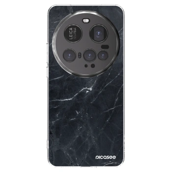 Picasee silikonska prozirna maskica za Xiaomi 15 Ultra - Black marble