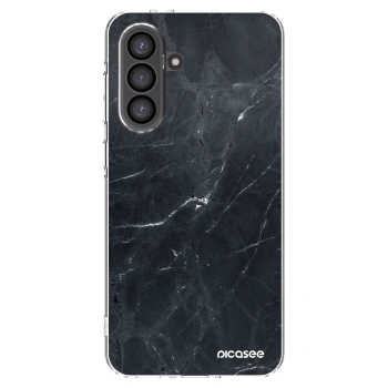 Picasee silikonska prozirna maskica za Samsung Galaxy A56 5G A566B - Black marble
