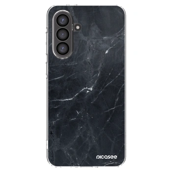Picasee silikonska prozirna maskica za Samsung Galaxy A36 5G - Black marble