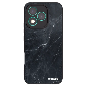 Picasee crna silikonska maskica za Honor 400 Lite 5G - Black marble